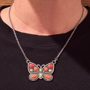 Brighton Butterfly Necklace 17-18” adjustable